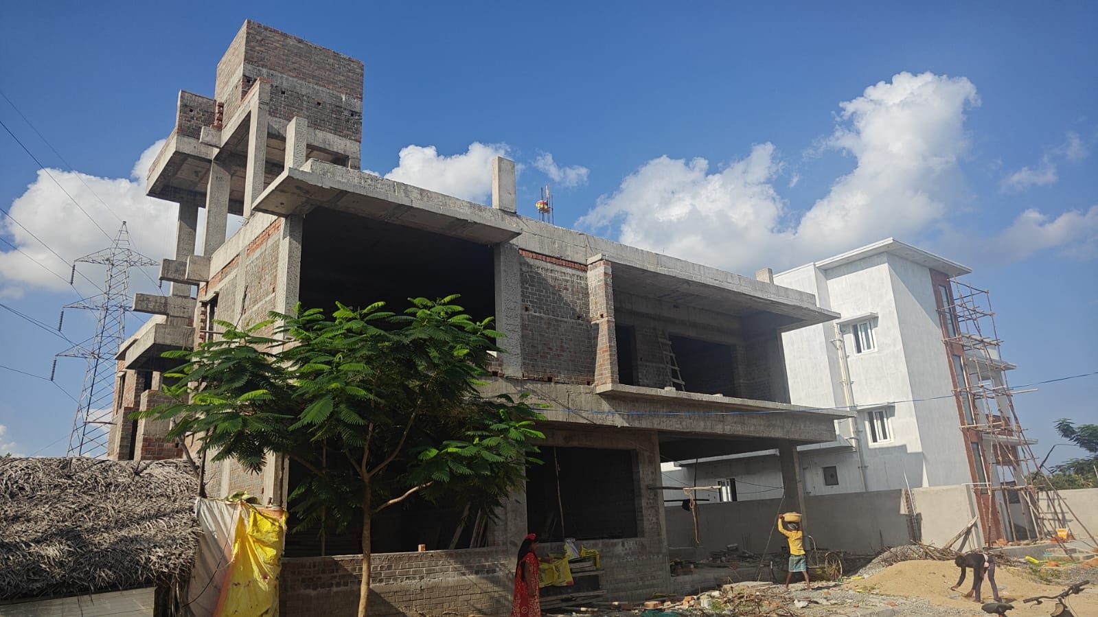 Residential house construction site in Meerut by Construction Village